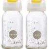 Hevea Babyfläschchen Aus Glas (weiss, 120ml, 2er Pack) + Trinksauger 2 Hevea Babyfläschchen Aus Glas (weiss, 120ml, 2er Pack) + Trinksauger -Bambino Store 10966 0