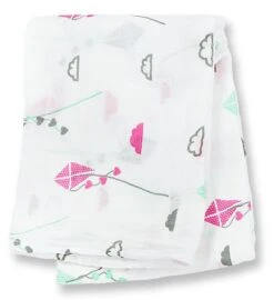 Lulujo Bambus Muslin Swaddle Mulltuch - Pink Kite