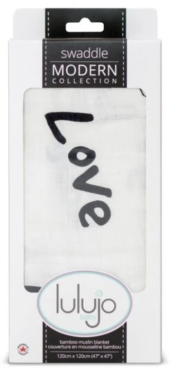 Lulujo Bambus Muslin Swaddle Mulltuch - Love -Bambino Store 17843 1