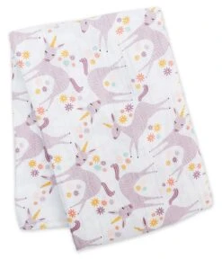 Lulujo Muslin Swaddle Mulltuch - Unicorn Modern