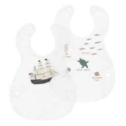 Sebra Kunststoff Lätzchen, 2er Pack, Seven Seas