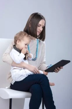 Milkii Stillkette Kaukette, Soft Drops, Grey -Bambino Store 2702 7