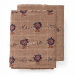 Fresk Muslin Swaddle Mulltuch 2er Pack - Löwe