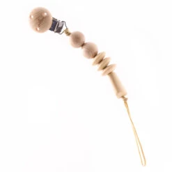 Milkii Schnullerkette Mit Holzkugeln Und Silikon-Beads, Sand