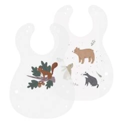 Sebra Kunststoff Lätzchen, 2er Pack, Nightfall