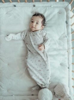 Snoozebaby Schlafbody Cocon, 3-6 Mon., TOG 1.0 - HUT MILKY RUST RAINBOW -Bambino Store 28622 2