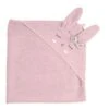 Kikadu Kapuzenbadetuch Hase, Rosé -Bambino Store 30374 0