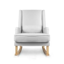 Rocking Seats Schaukelstuhl Bliss Rocker, Silber Grau & Natürliches Holz -Bambino Store 32433 1