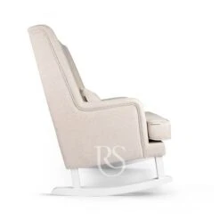 Rocking Seats Schaukelstuhl Bliss Rocker, Naturleinen Beige & Weißes Holz 8 Rocking Seats Schaukelstuhl Bliss Rocker, Naturleinen Beige & Weißes Holz -Bambino Store 32437 1