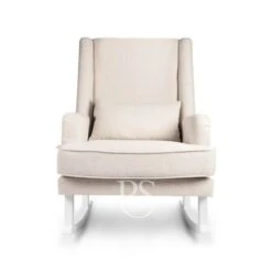 Rocking Seats Schaukelstuhl Bliss Rocker, Naturleinen Beige & Weißes Holz 9 Rocking Seats Schaukelstuhl Bliss Rocker, Naturleinen Beige & Weißes Holz -Bambino Store 32437 2