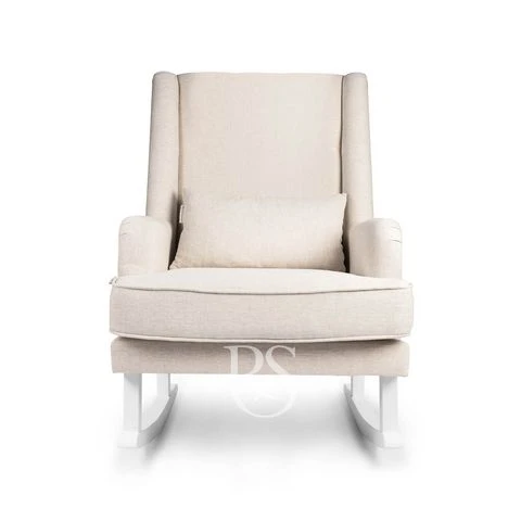 Rocking Seats Schaukelstuhl Bliss Rocker, Naturleinen Beige & Weißes Holz 6 Rocking Seats Schaukelstuhl Bliss Rocker, Naturleinen Beige & Weißes Holz – Bild 4