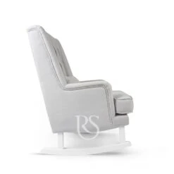 Rocking Seats Schaukelstuhl Crystal Royal Rocker, Silber Grau & Weißes Holz 9 Rocking Seats Schaukelstuhl Crystal Royal Rocker, Silber Grau & Weißes Holz -Bambino Store 32441 1