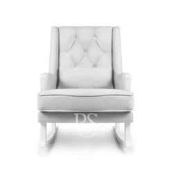 Rocking Seats Schaukelstuhl Crystal Royal Rocker, Silber Grau & Weißes Holz 10 Rocking Seats Schaukelstuhl Crystal Royal Rocker, Silber Grau & Weißes Holz -Bambino Store 32441 2