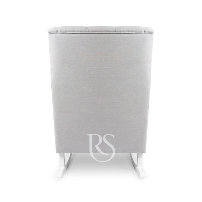 Rocking Seats Schaukelstuhl Crystal Royal Rocker, Silber Grau & Weißes Holz 7 Rocking Seats Schaukelstuhl Crystal Royal Rocker, Silber Grau & Weißes Holz – Bild 5