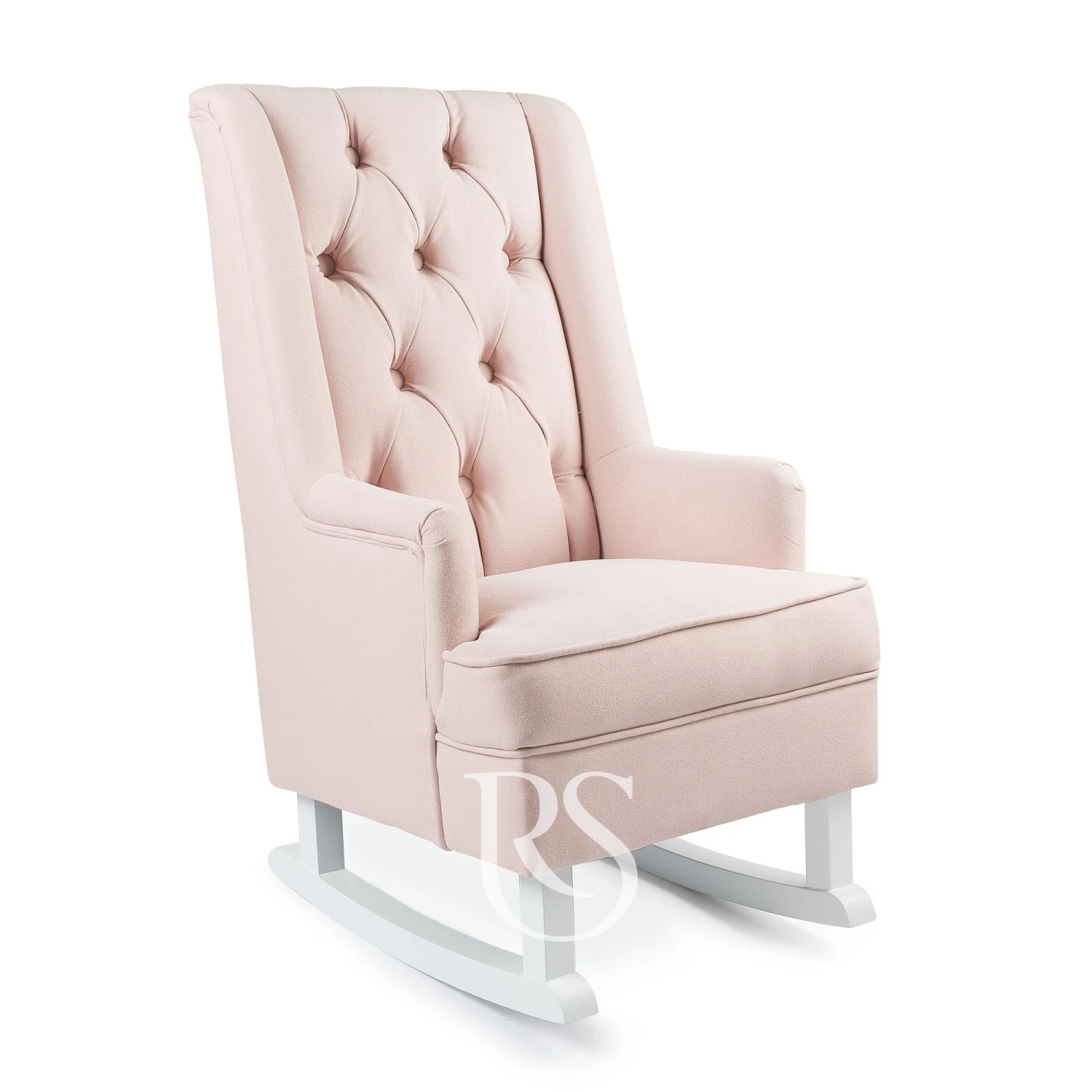 Rocking Seats Schaukelstuhl Kids Royal Rocker, Blush Rosa & Weißes Holz 3 Rocking Seats Schaukelstuhl Kids Royal Rocker, Blush Rosa & Weißes Holz