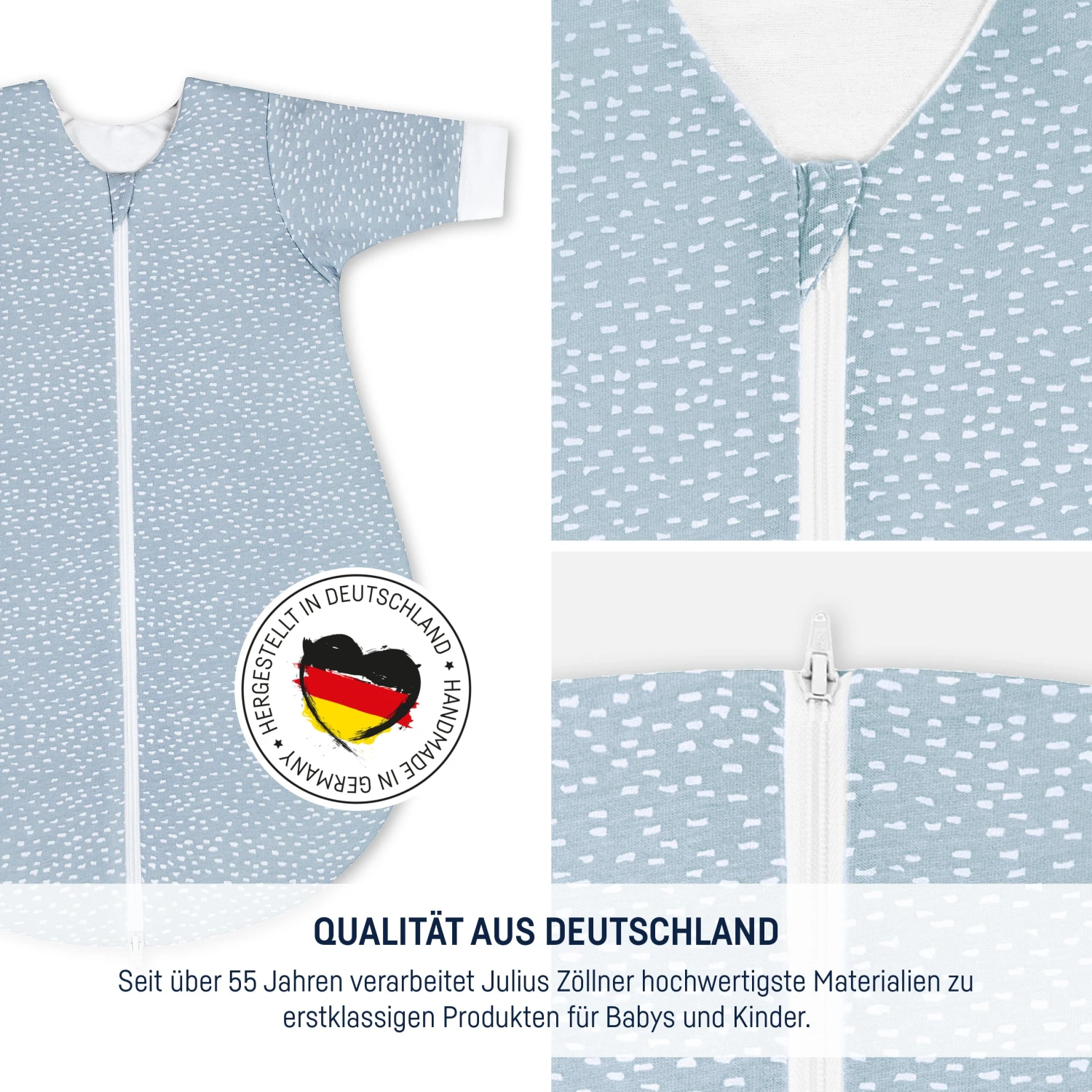 Julius Zöllner Winterschlafsack Jersey 86, Tiny Squares Greenery 6 Julius Zöllner Winterschlafsack Jersey 86, Tiny Squares Greenery – Bild 4