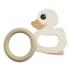 HEVEA Kawan Geschenkset - Beissring + Ring, Sandy Nude