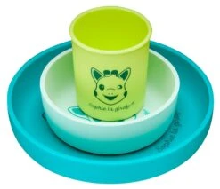 Sophie La Girafe Silikon Geschirr-Set, Grün -Bambino Store 35518 1