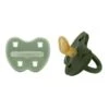 HEVEA 2er-Pack Naturkautschuk Schnuller, Moss Green + Deep Forrest Green - Kiefergerecht (ab 3 Mon.) -Bambino Store 36532 0