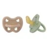 HEVEA 2er-Pack Naturkautschuk Schnuller, Tan Beige + Moss Green - Kiefergerecht (ab 3 Mon.) -Bambino Store 36533 0