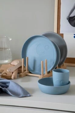 Sebra Melamin Geschirr-Set MUMS, Powder Blue -Bambino Store 37893 2