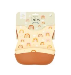 A Little Lovely Company Silikon Esslätzchen 2er Pack, Regenbogen