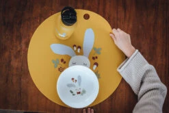Kikadu Weichporzellan Schale, Hase Mustard -Bambino Store 38871 3