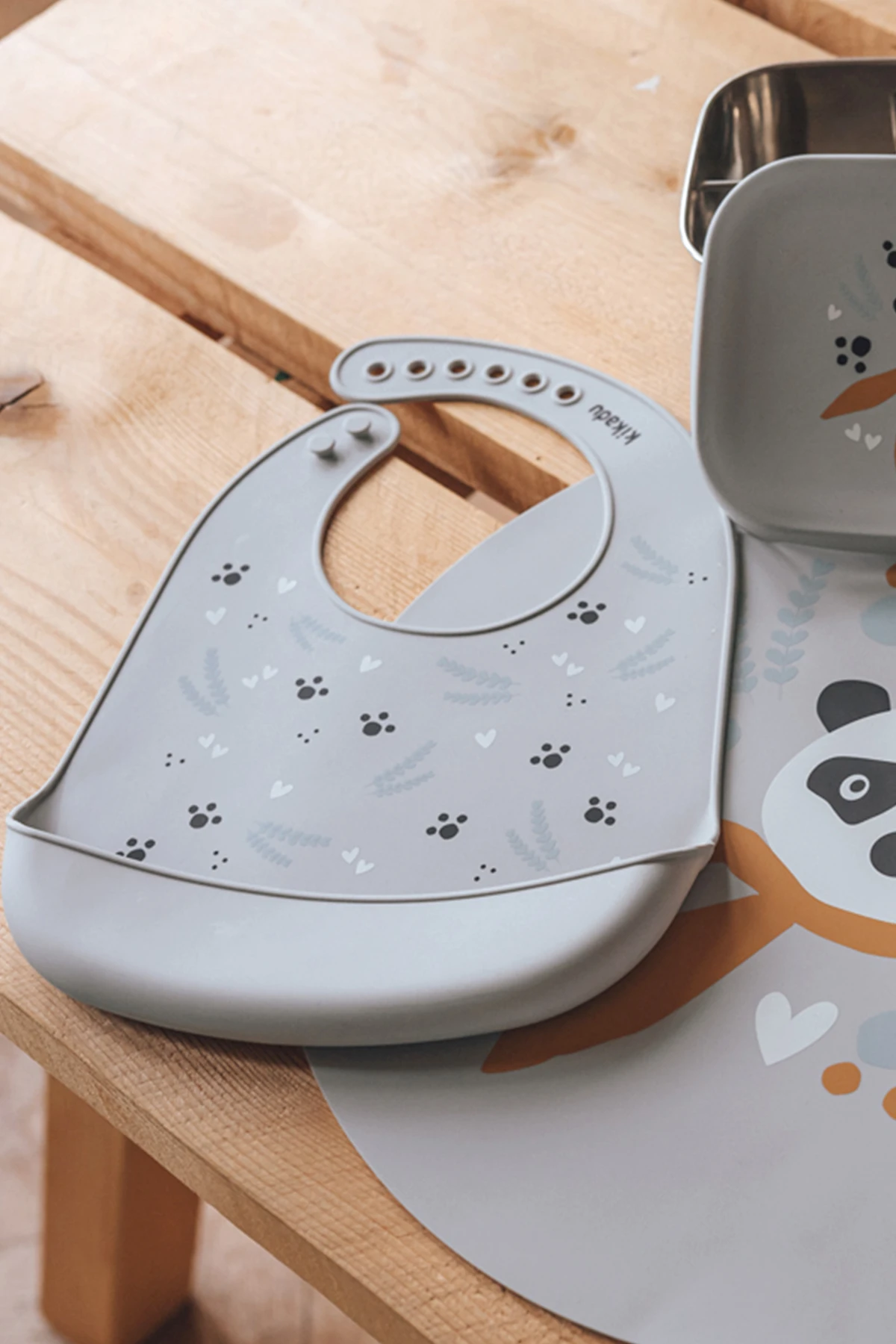 Kikadu Silikon Esslätzchen, Panda 4 Kikadu Silikon Esslätzchen, Panda – Bild 2