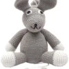 NatureZOO Gehäkelte Spieluhr, Graues Kaninchen -Bambino Store 7622 0