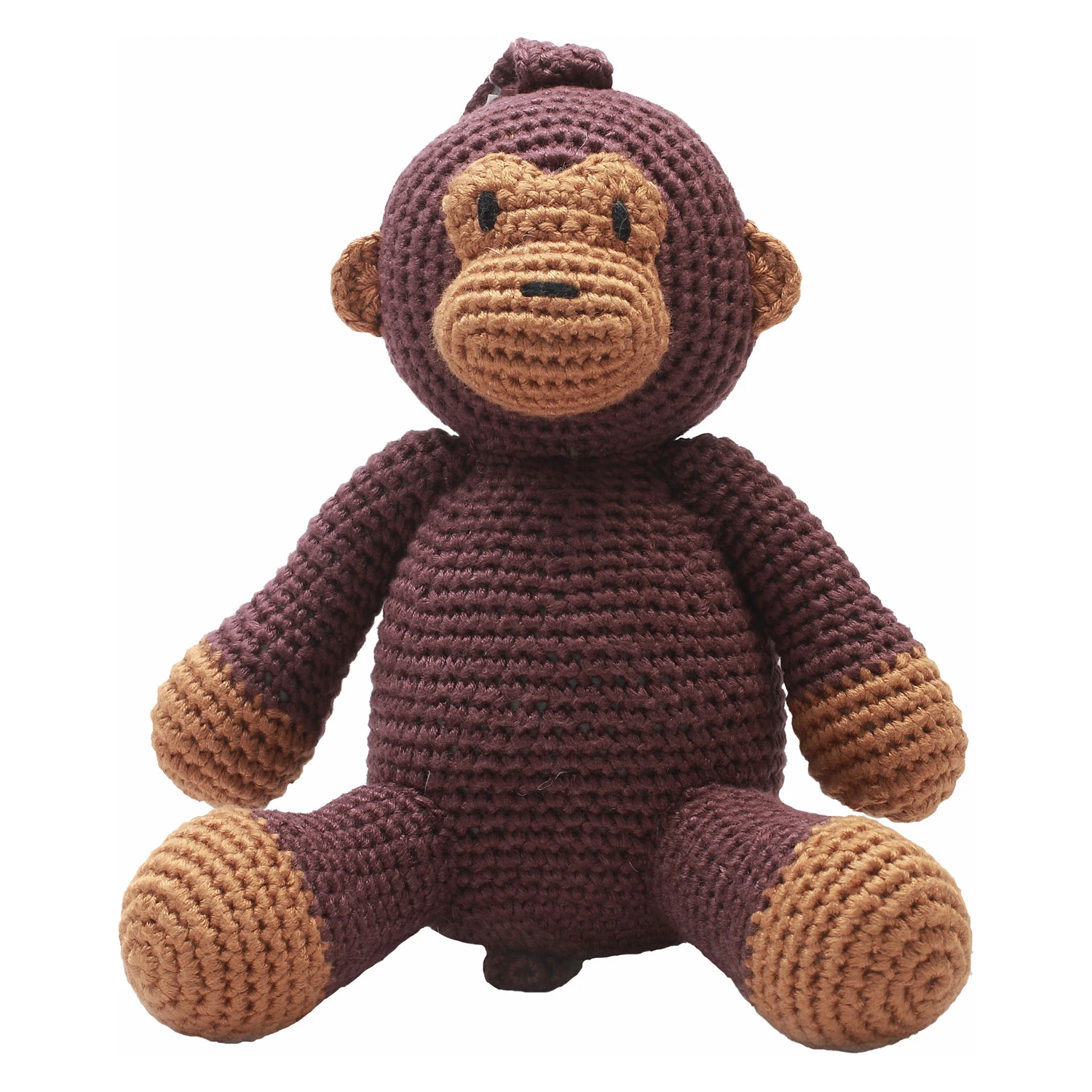 NatureZOO Gehäkelte Spieluhr, Dunkelbrauner Affe 3 NatureZOO Gehäkelte Spieluhr, Dunkelbrauner Affe