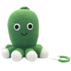NatureZOO Gehäkelte Spieluhr, Grüner Oktopus